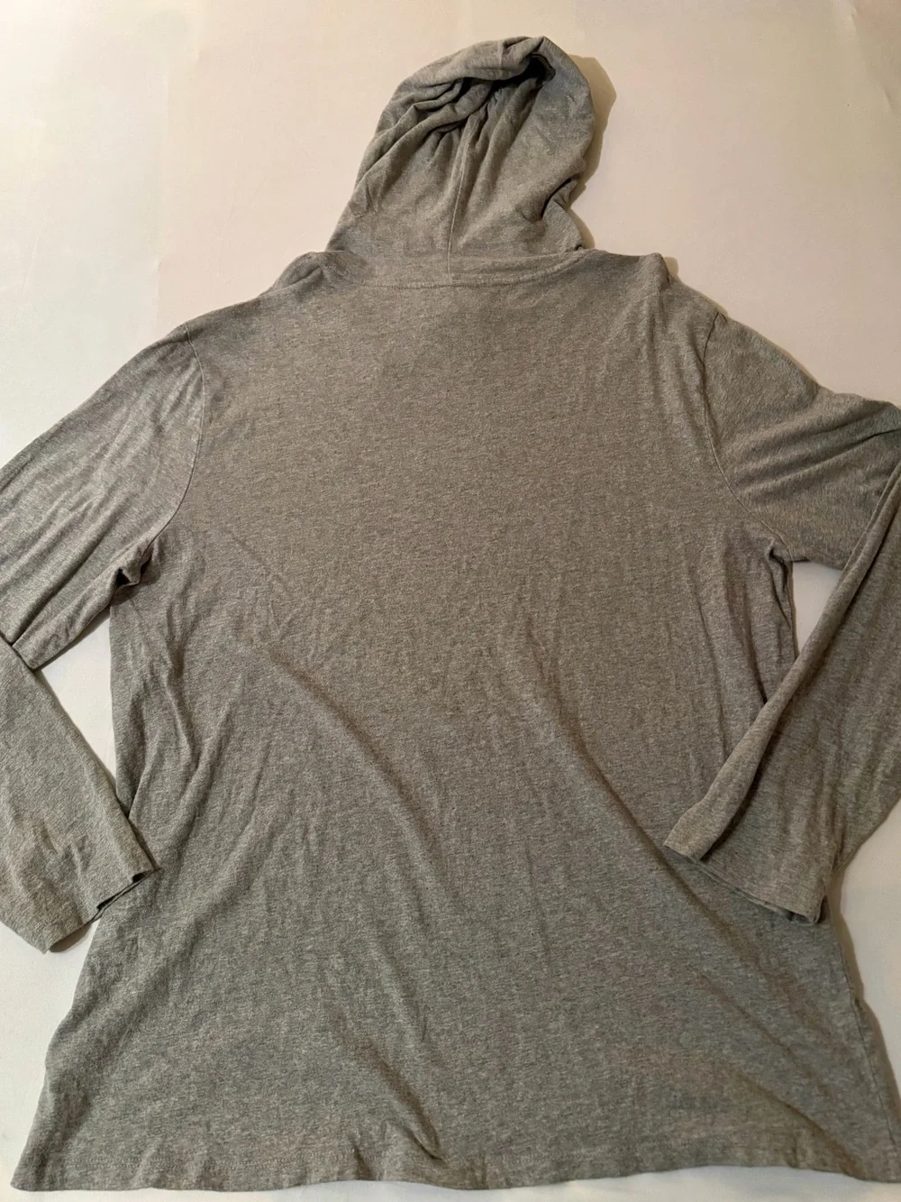 Polo Ralph Lauren Long Sleeve T-Shirt Hoodie Mens XL Gray/Navy Embroidery NWOT